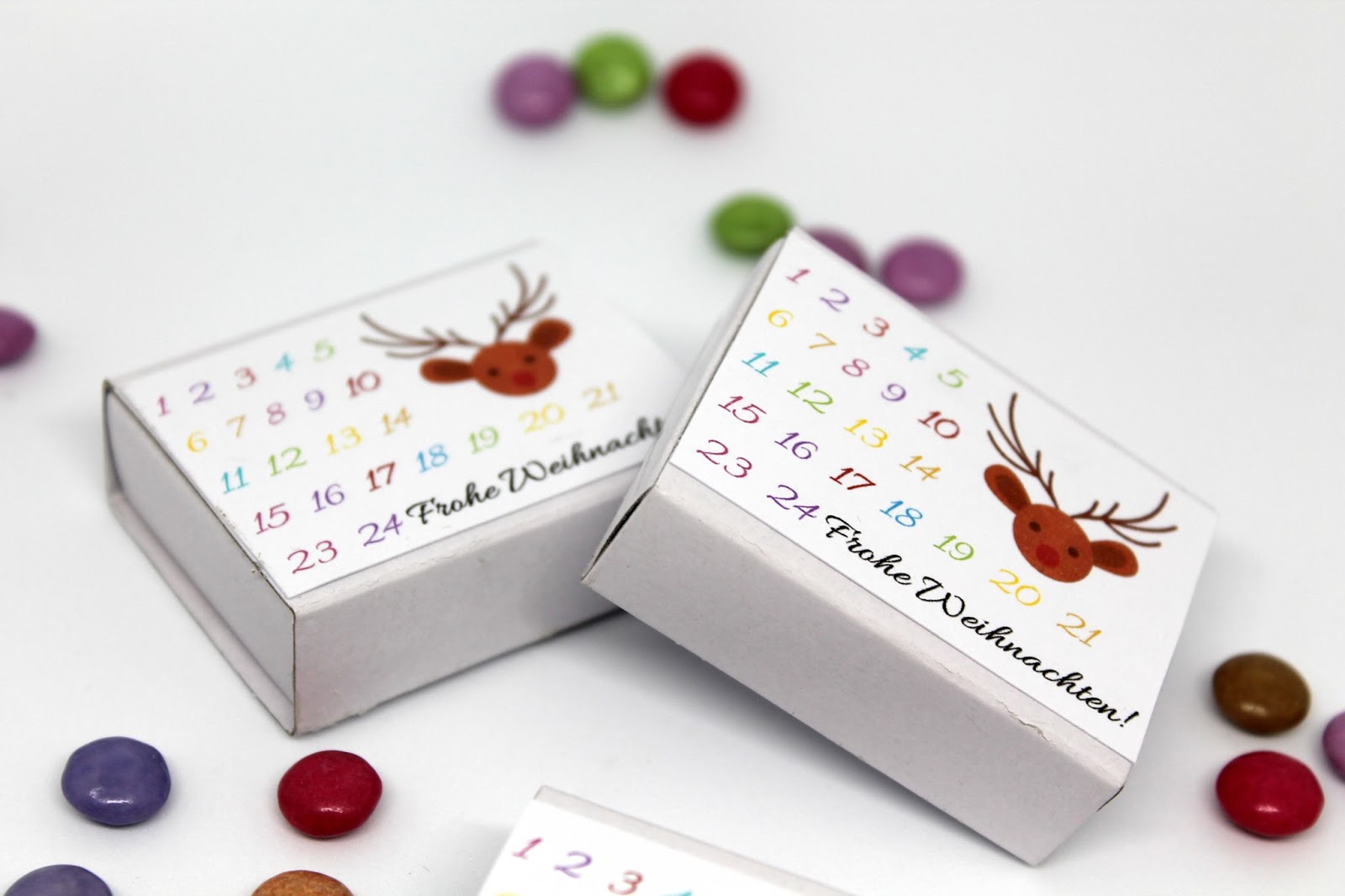 Tolles Geschenk: DIY Adventskalender in einer Streichholzschachtel {mit gratis Printable ...