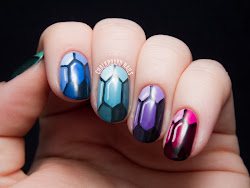 nail gems crown tutorial nails gem ring precious designs jewel inspired polish gemstones chalkboardnails nailart chalkboard short put cool
