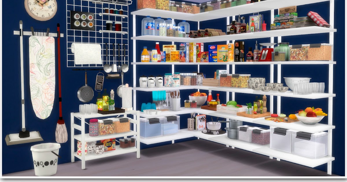 Sims 4 CC's The Best Pantry Set by pqSim4