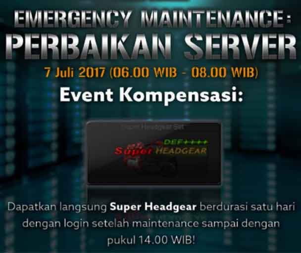 Emergency Server Maintenance PB Garena Indonesia 7 Juli 2017 Emergency Server Maintenance PB Garena