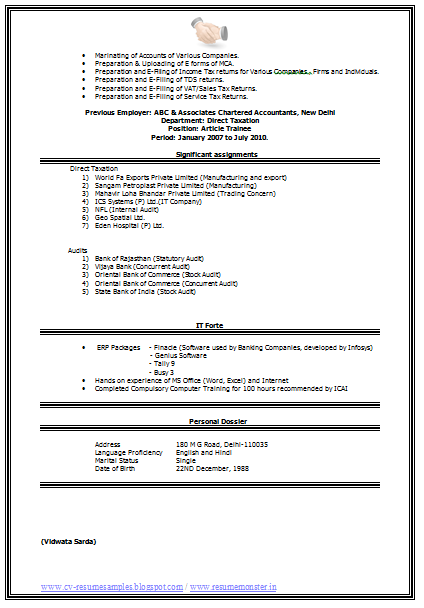 Over 10000 CV and Resume Samples - CA%2BResume%2BTemplate%2B(Page%2B2) 