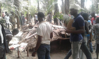 2g Photos: Ogoni youths destroy marijuana smoking joints in their community