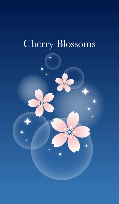 Cherry Blossoms3(navy blue)