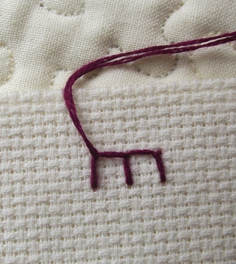 Lizzie Lenard Vintage Sewing Blanket Stitch Starting Off