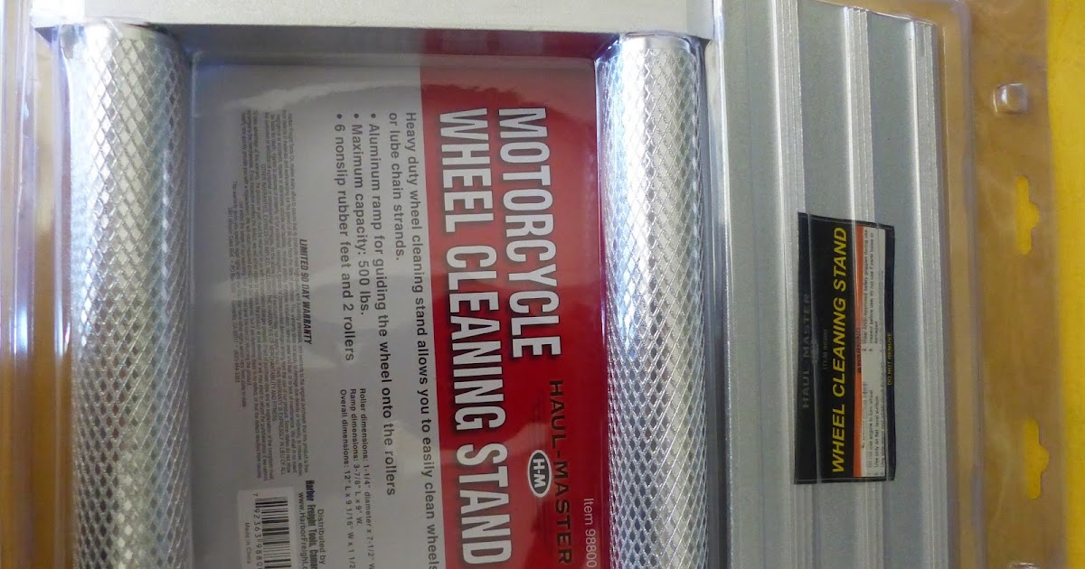 OldMotoDude Harbor Freight Motorcycle Wheel Cleaning Stand
