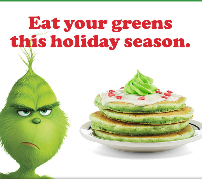 Grinch Pancakes - Eating on a Dime