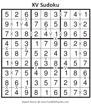 XV Sudoku (Fun With Sudoku #138) Solution
