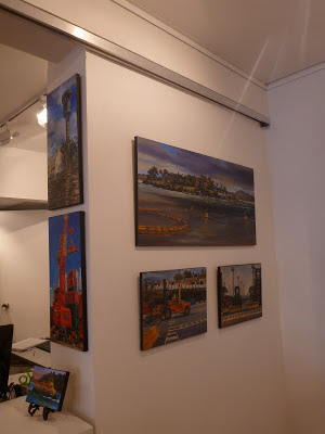 plein air oil paintings of Barangaroo by artist Jane Bennett at the Frances Keevil Gallery