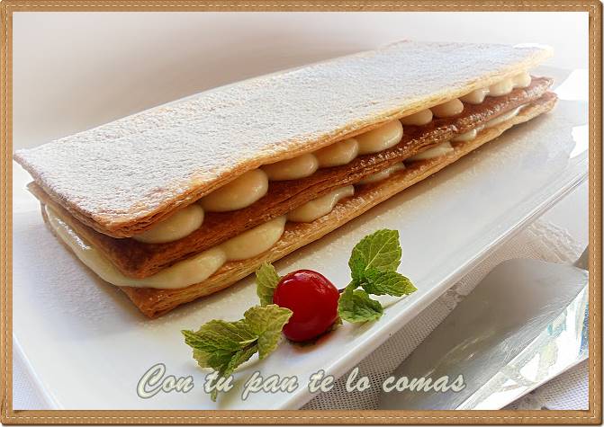 Milhojas de crema