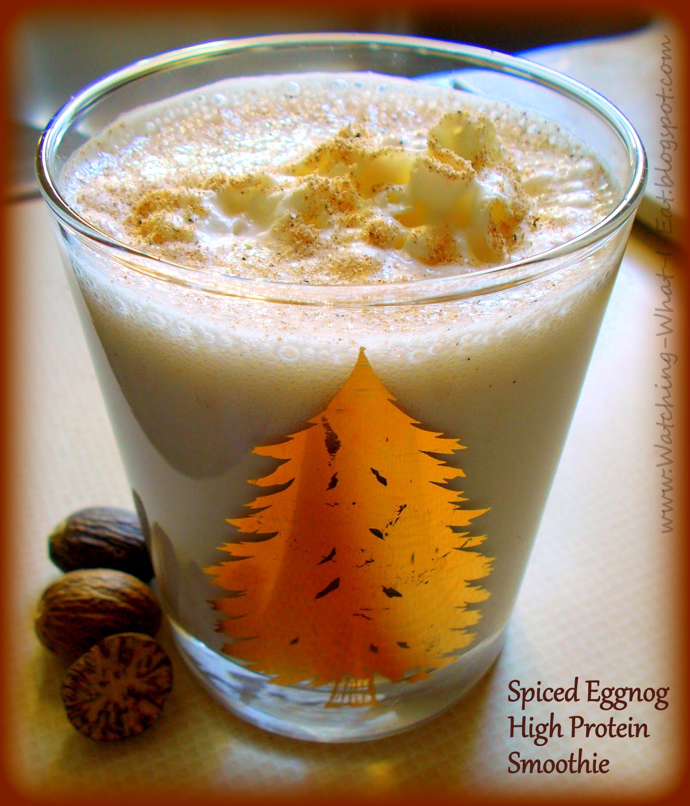 Watching What I Eat Spiced Eggnog High Protein Smoothie