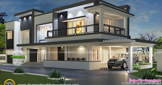 Free floor plan  of modern  house  Kerala home  design  and 