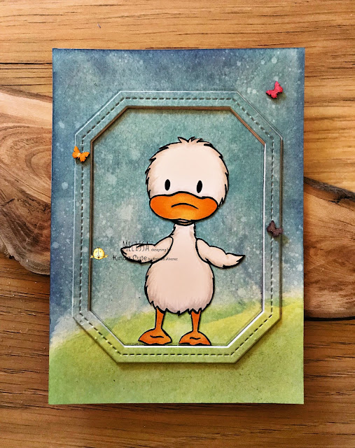 CAS card using little duck stamp