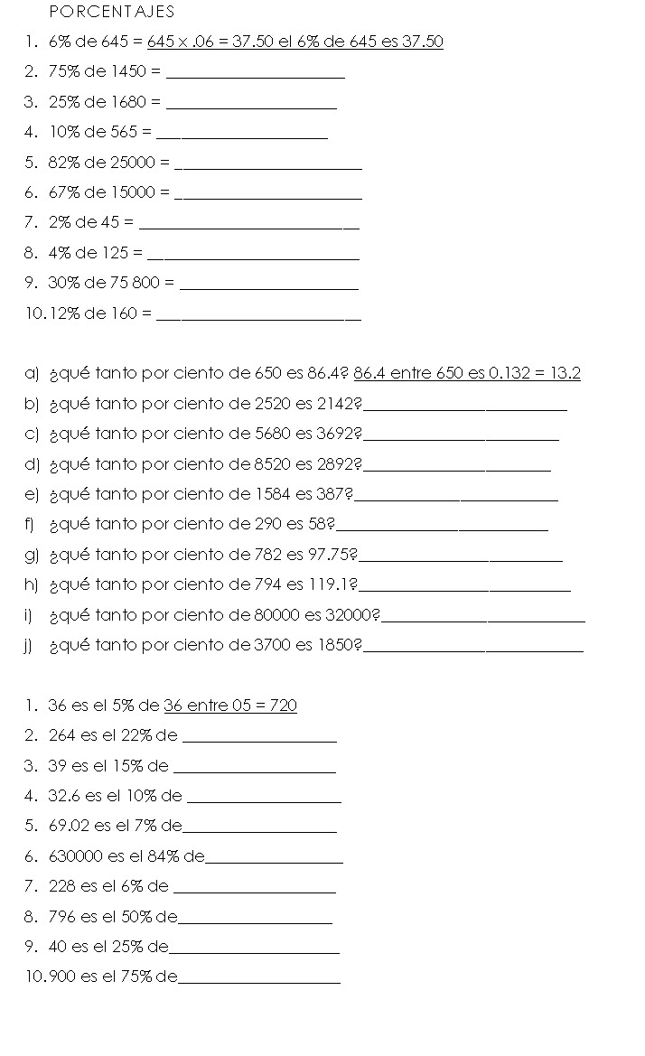 PORCENTAJES