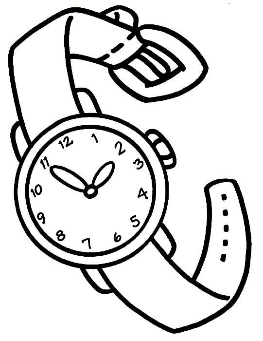 Wrist Watch For Coloring Pages Sketch Coloring Page