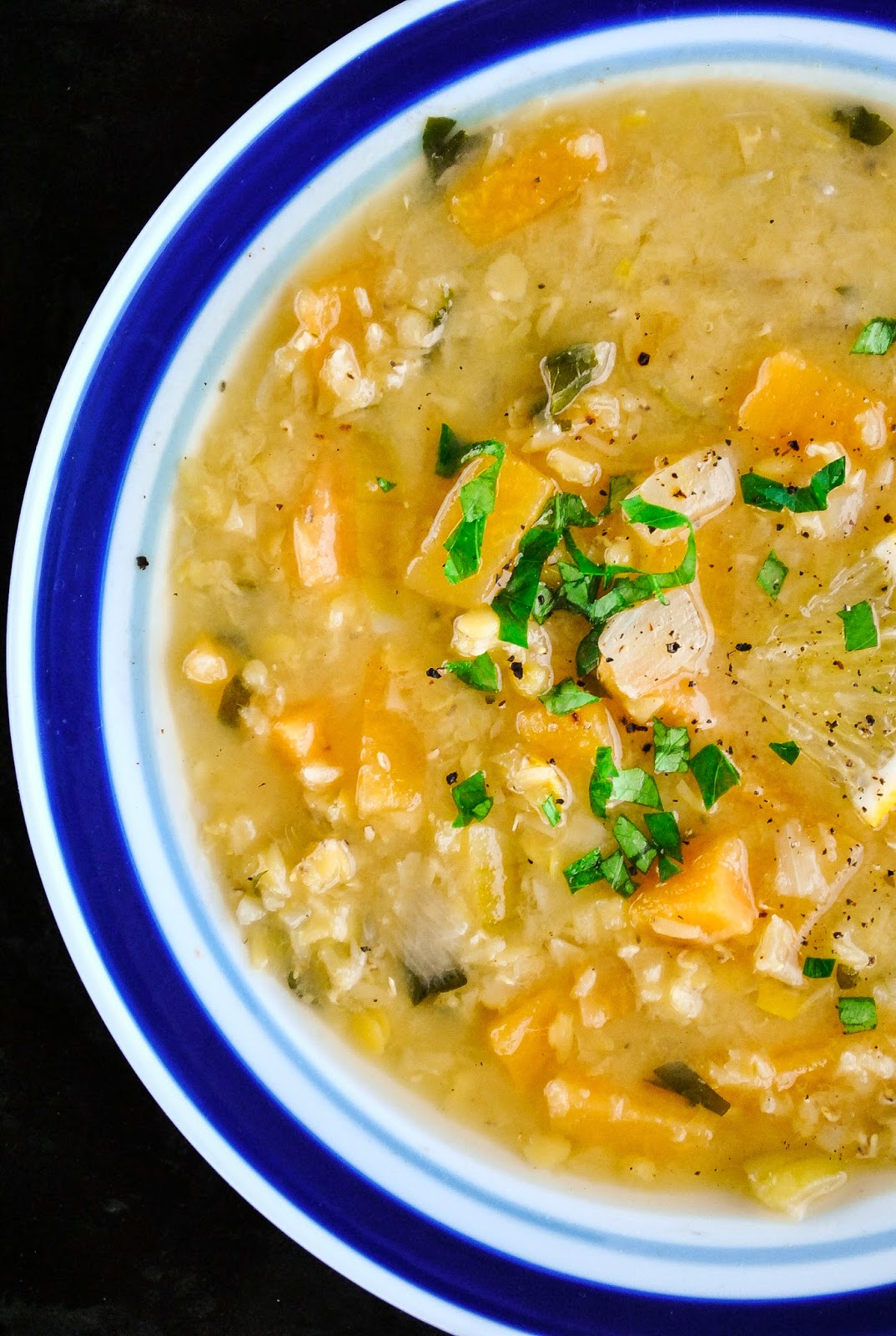 Lentil and turnip soup with lemon VeganSandra