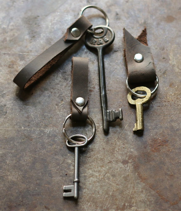 How To Make These DIY Leather Keychain Fobs 17 Apart