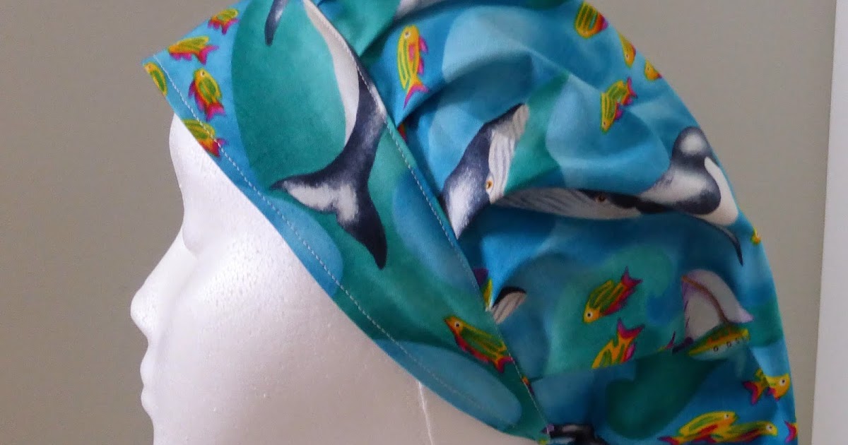 Miss Muffet Scrub Hats "Whale Watching" Scrub Hat