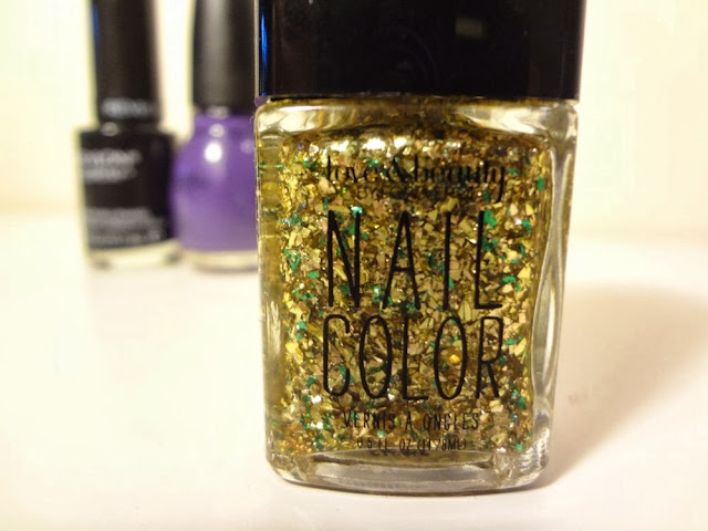 Gold and green flake nail polish, Love & Beauty, Forever21