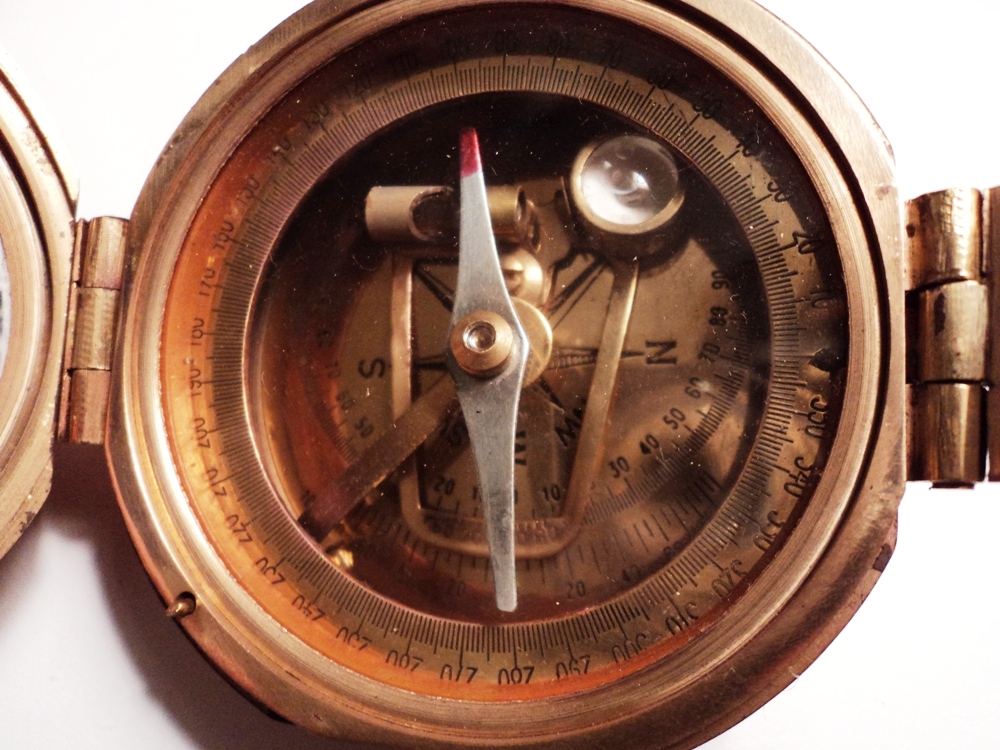 Aerial Geologist Brass Compass