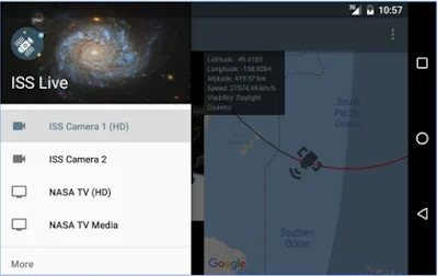 تطبيق الاندرويد ISS Live- HD Earth viewing  لمشاهدة الارض من محطة الفضاء الدولية 