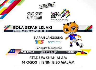 Live Streaming Malaysia vs Brunei Sukan SEA Kuala Lumpur 14 Ogos 2017
