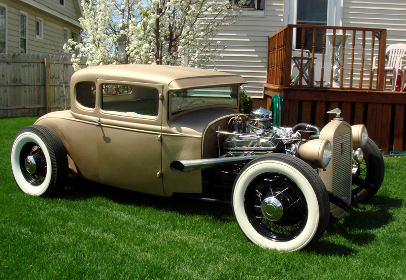 Lovely Flat Gold Painted 1931 Ford Model A Chopped Coupe Really Dig The Loo...