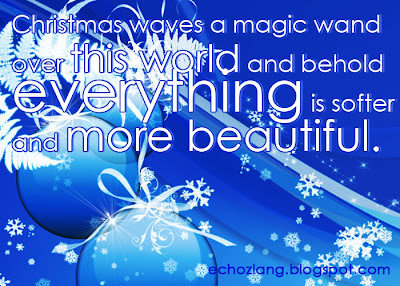Christmas waves a magic wand over this world  and behold everything is softer and more beautiful.