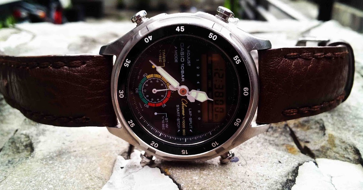 jam dan waktu: Casio Ana-Digi Vintage AW-600 module 373