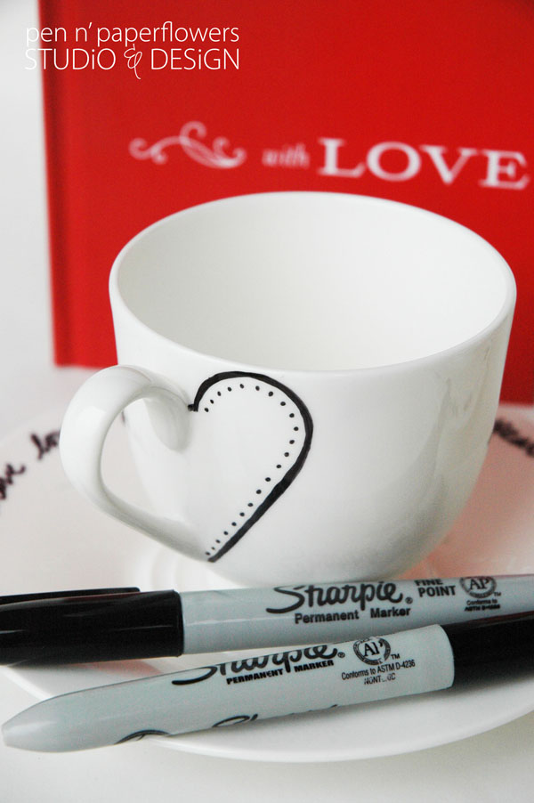 Pen + Paper Flowers: CRAFT | Valentine's Day Teacups & Saucers