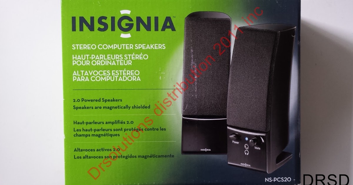 insignia powered stereo speakers