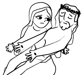 Virgen de la Piedad colorear