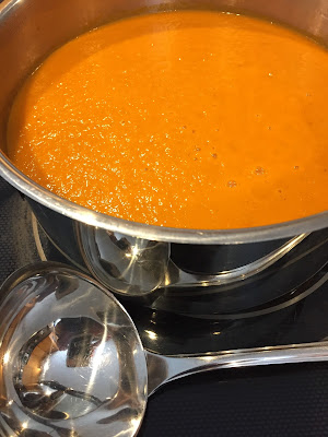 Tomato Soup with Cheese Sticks
