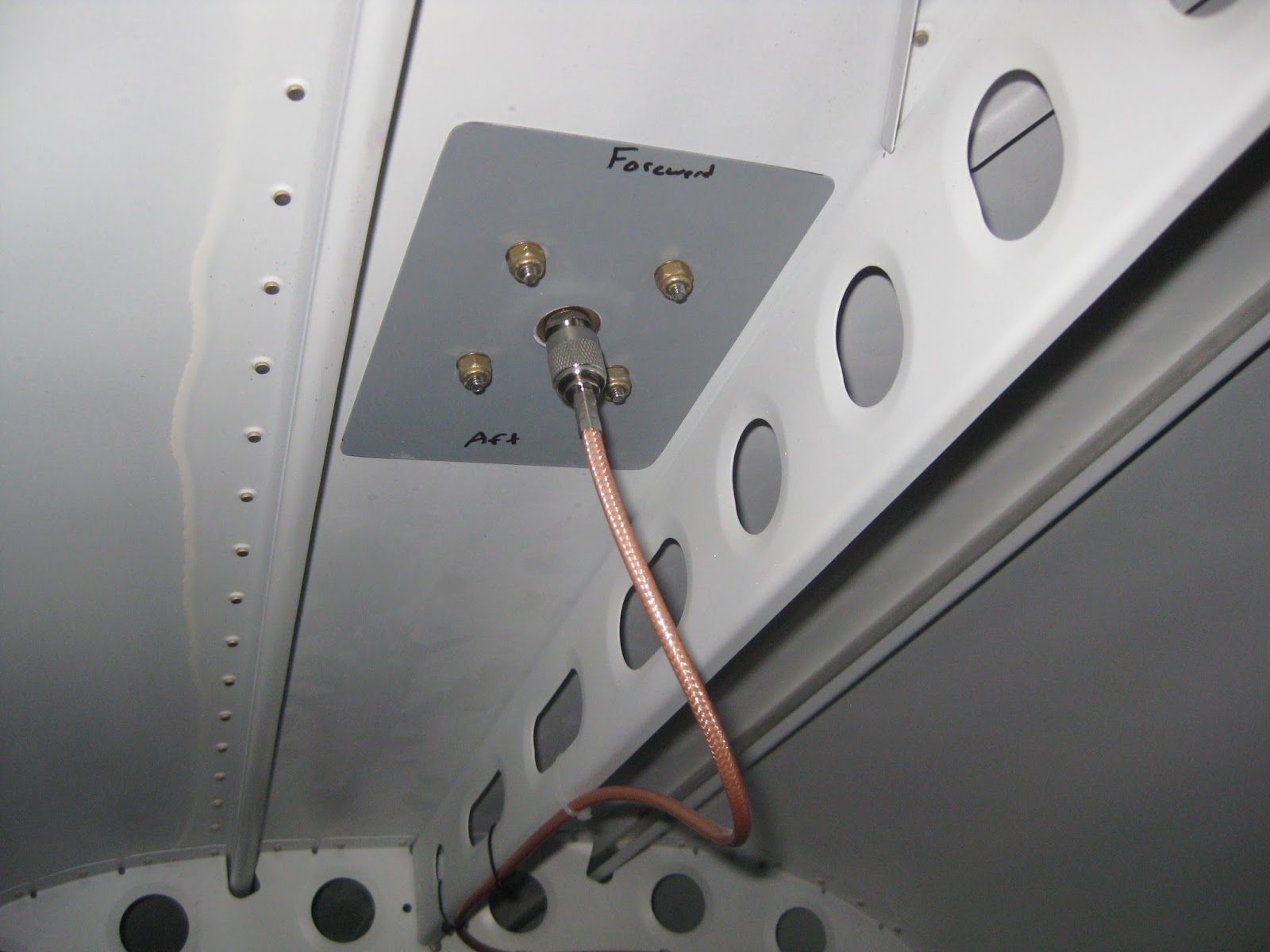 E's Van's RV14A Avionics Antennas mounted.