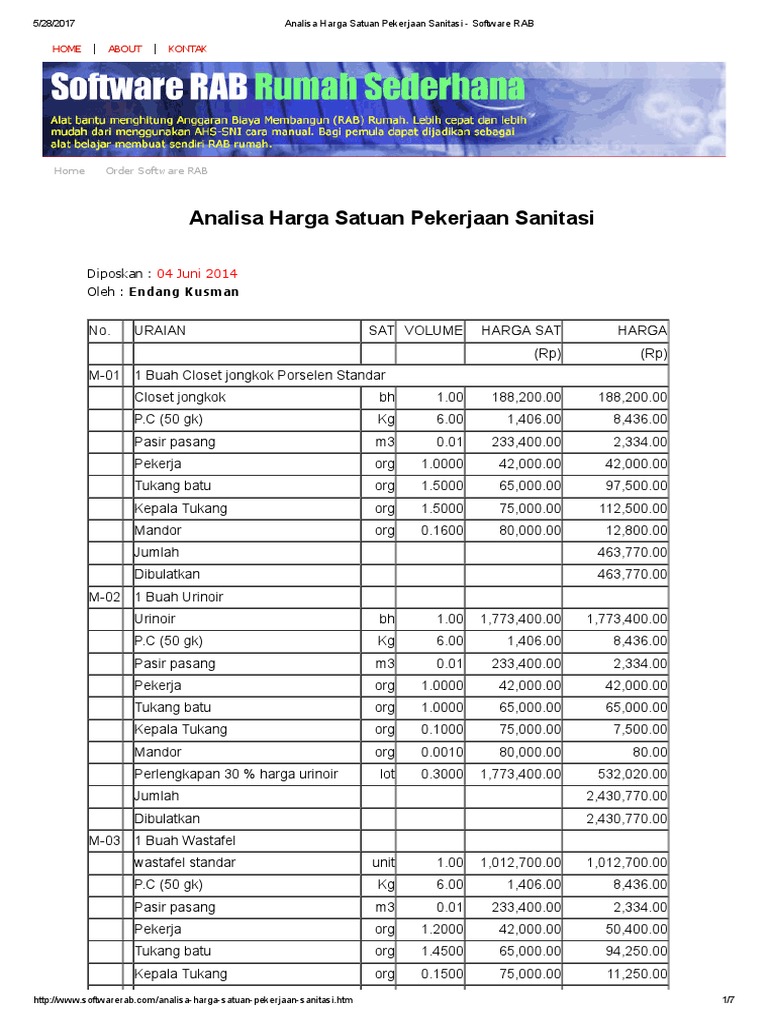 analisa harga satuan sni 2015 xls - wood scribd indo