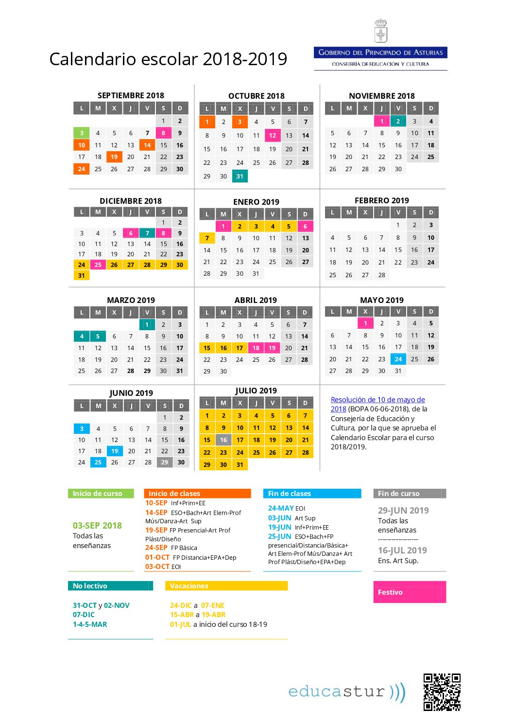 Calendario escolar