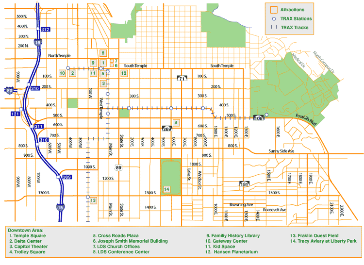 Salt Lake City Map Salt Lake City Map