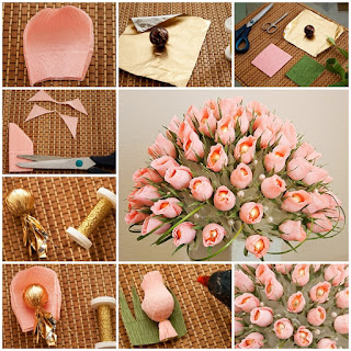 diy home: Wonderful DIY Gorgeous Paper Flower Bouquet For Wedding