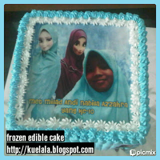 Quelala Frozen Hijab Edible Cake Buat Andi Zahra Keponakanku Melihat