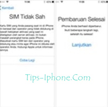 Gambar SIM Tidak Sah di iPhone