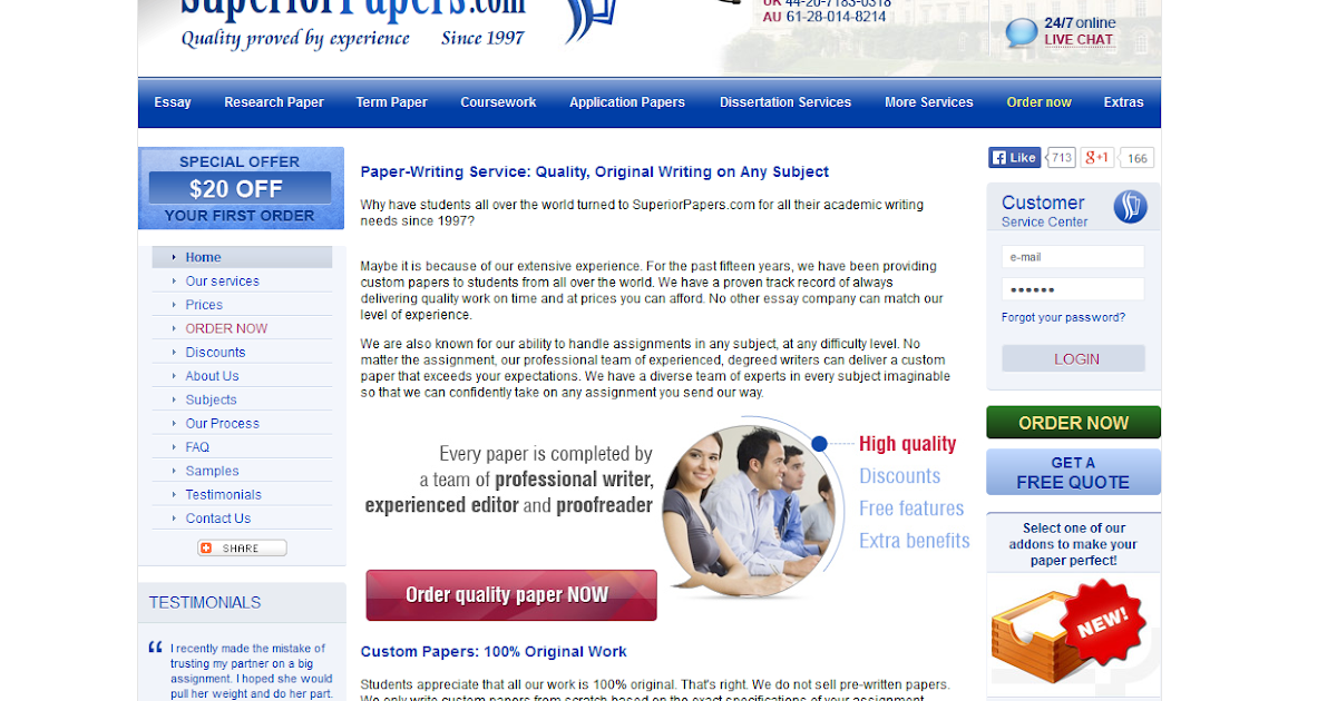 Superior Papers - Professional Writing Services at an Affordable Price