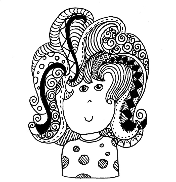artyful Crazy Hair Zentangle