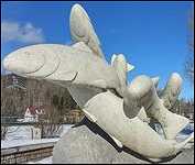 Houston B.C. Steelhead Fountain Sculpture