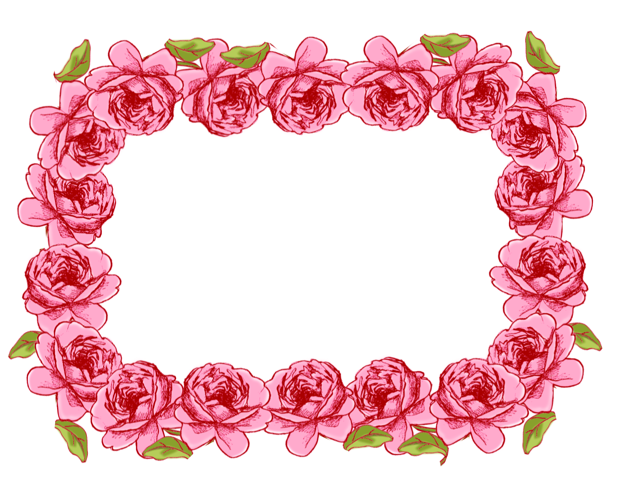 clip art pink roses borders - photo #34