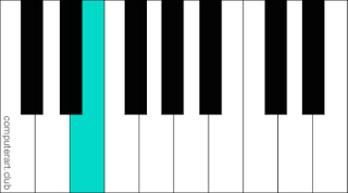Piano E key