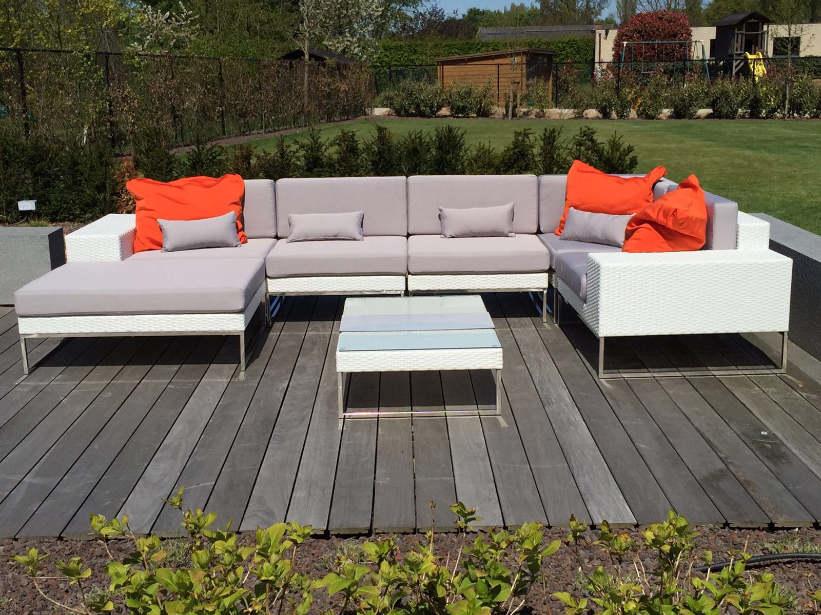 Arbrini design tuinmeubelen Lounge oranje kleur