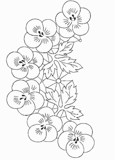 Dibujos y Plantillas para imprimir: Dibujos de flores para bordar 08