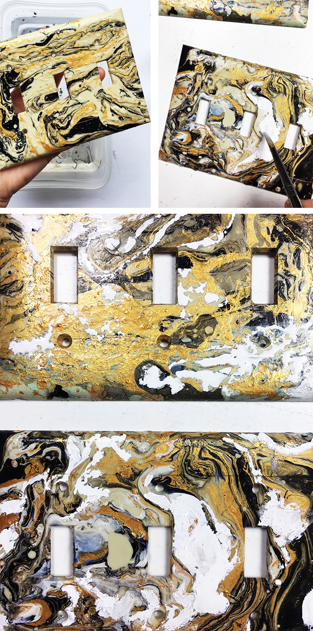 marbleized light switch cover