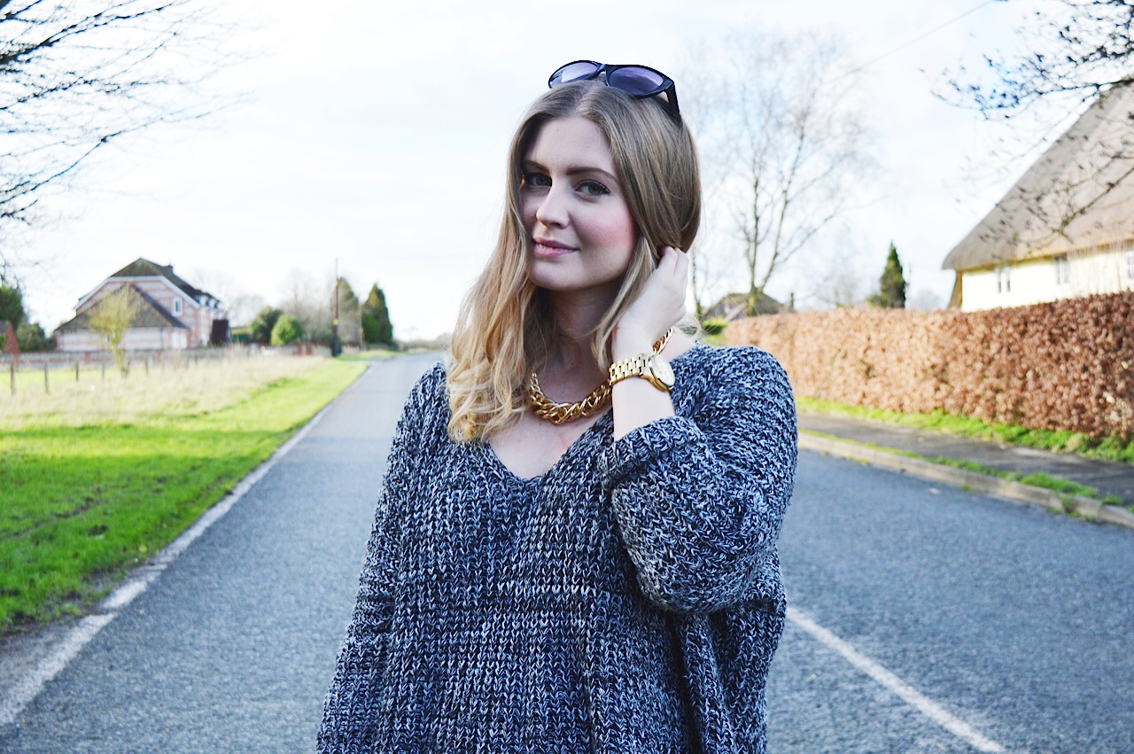 Romwe chunky knit sweater outfit, fashion bloggers, FashionFake, casual outfit inspiration