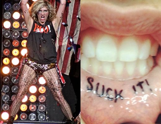 Ke$ha faz tatuagem na boca | Fala de Pop