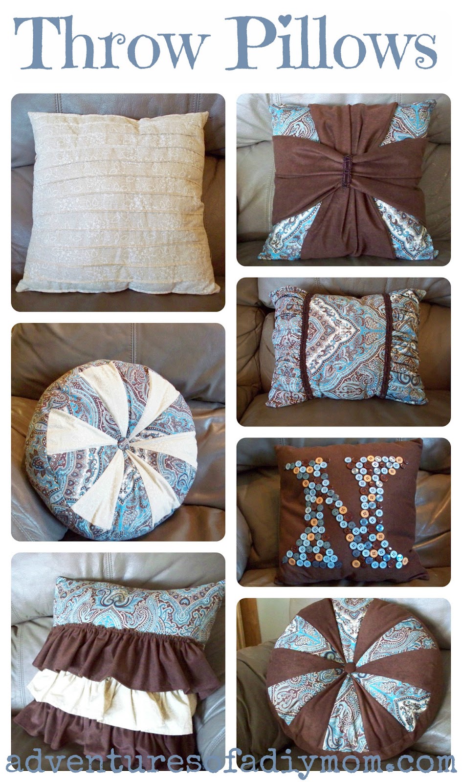 Throw Pillows Adventures of a DIY Mom
